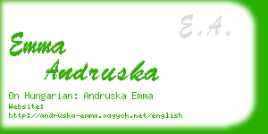 emma andruska business card